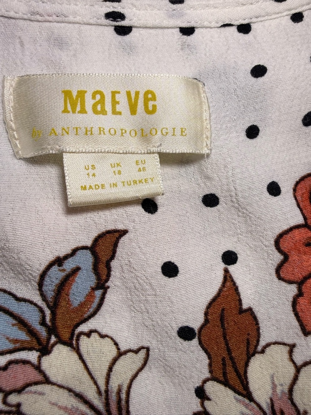 Maeve by Anthropologie Aubrey Floral Wrap Style Women’s Dress Size 14 - Picture 5 of 10